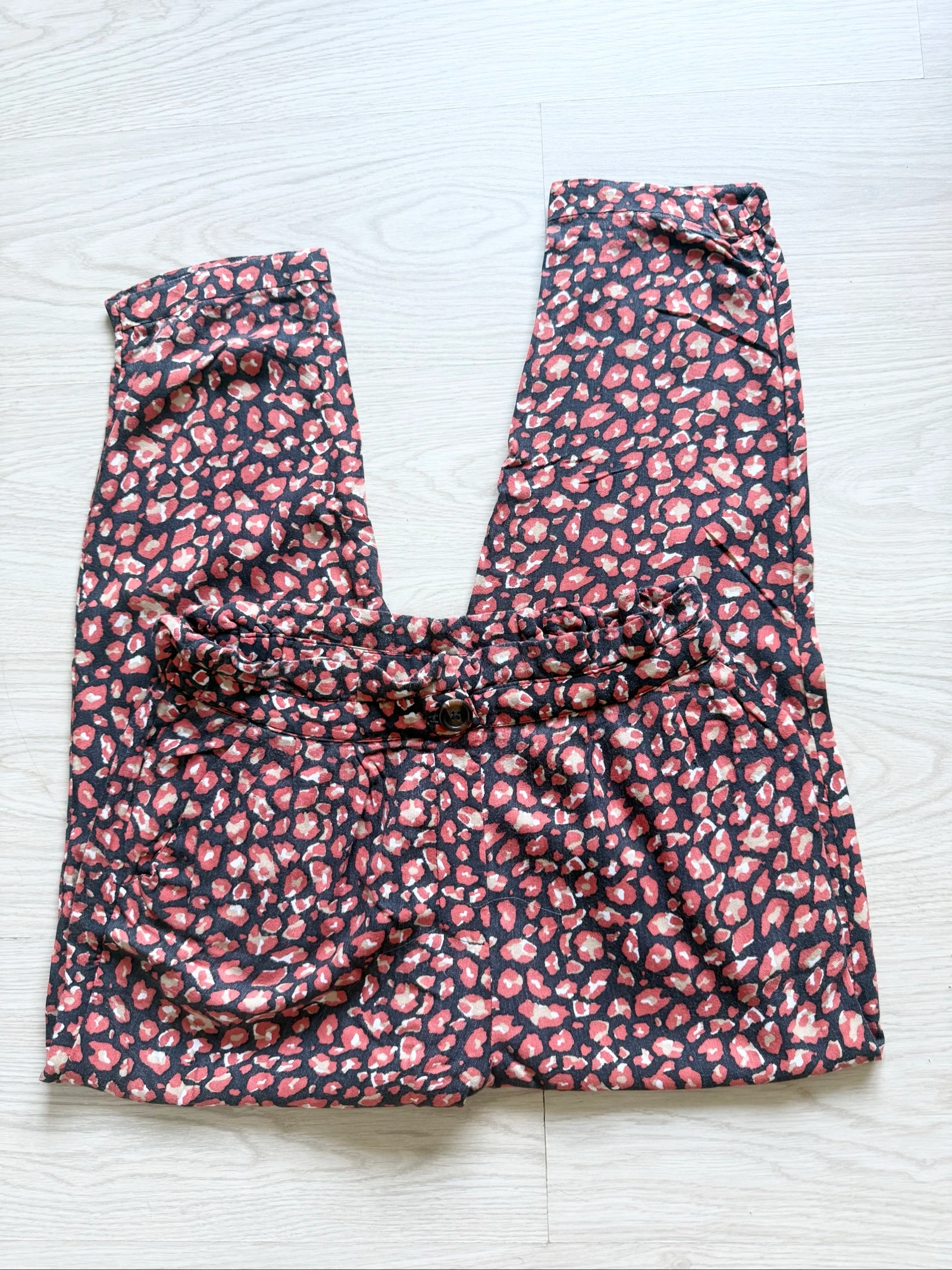 Calça curta Sarouel coral e preta Pimkie tamanho 36 P – photo 3